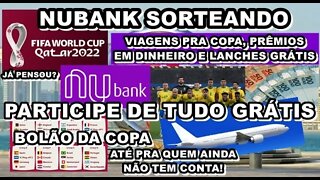 Nubank está sorteando viagens pro Catar e lançando bolão gratuito da Copa do Mundo (versão Celular)