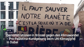 Demonstrationen in Brüssel gegen Klimawandel – Pro-Palästina-Kundgebung beim UN-Klimagipfel