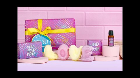 Bath Bombs Gift Set, Bath Bomb Gifts for Women with Rose & Lavender Scent, 7 Pc