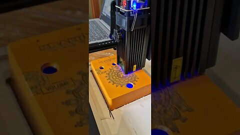 Big Muff Pii clone in the making, enclosure being laser engraved