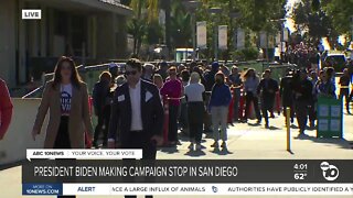 President Biden making campaign stop in San Diego for Rep. Mike Levin