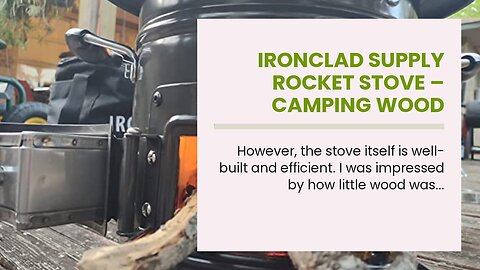 Ironclad Supply Rocket Stove – Camping Wood Stove for Emergency Preparedness, Survival, Off Gri...