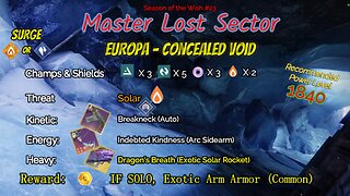 Destiny 2 Master Lost Sector: Europa - Concealed Void on my Solar Titan 4-2-24