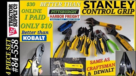 Stanley Tools Control Grip 4 PC Tool Set #84-558 ( Same as Craftsman & Dewalt)
