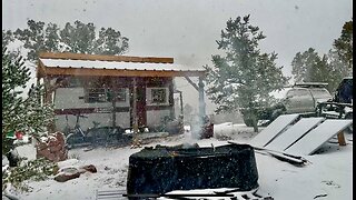 Vintage Camper Life - Moving Forward Without Sierra During A Snowstorm At My Property