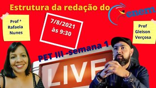 Estrutura da redação no ENEM (e PET III)