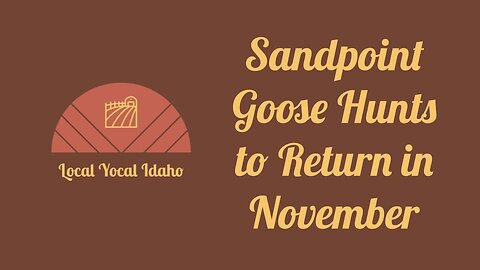 Sandpoint Goose Hunts to Return in November