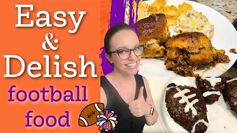EASY FOOTBALL FOOD | FOOTBALL SNACKS & APPETIZERS | YUMMY FINGER FOODS