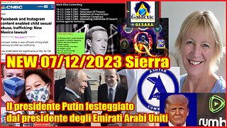NEW 07/12/2023 Il presidente Putin festeggiato dal presidente degli Emirati Arabi Uniti
