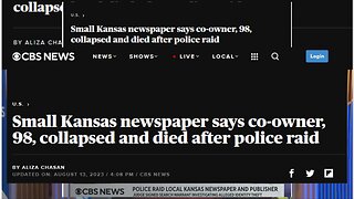 Small Kansas newspaper says co-owner, 98, collapsed and died after police raid