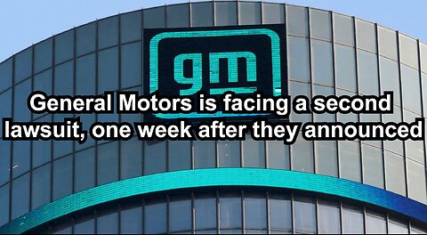 General Motors is facing a second lawsuit, one week after they announced
