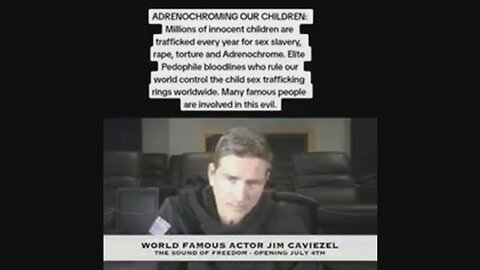 Jim Caviezel Sound of Freedom 2022: What is the Pedophile Child Eating ADRENOCHROME! [02.06.2023]