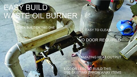 HOMEMADE WASTE OIL BURNER HEATER