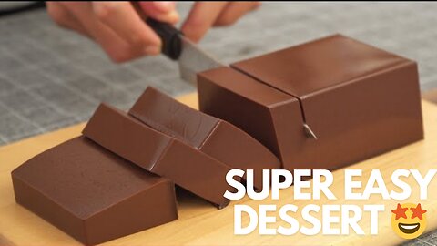You just need milk and chocolate to make this delicious dessert😋 |super easy dessert