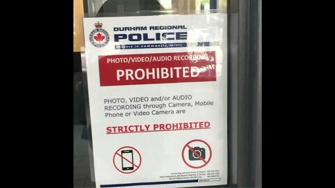 Durham Region Police Trespasses a photographer from public place for filming