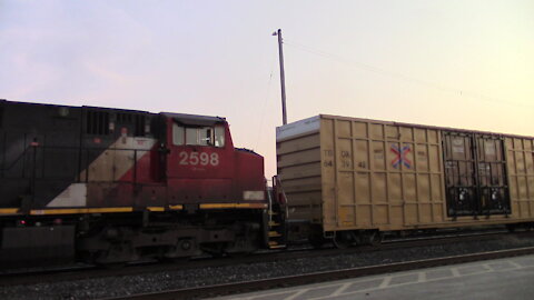 CN 2868, CN 5666 & CN 2598 Engines - TRAIN 396 Manifest Eastbound In Ontario