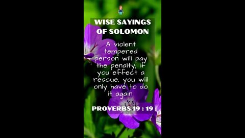 Proverbs 19:19 | NRSV Bible - Wise Sayings of Solomon