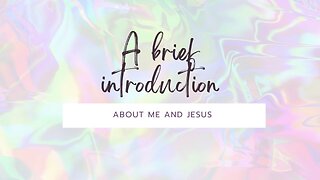 Brief Introduction and a Prayer!🙏🏻