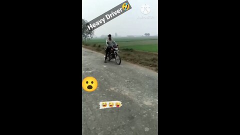 Funny Bike stunt fail 😂 Heavy Driver 🤪🤣#shorts #funnyvideo