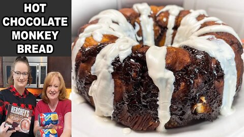 HOT CHOCOLATE MONKEY BREAD | Easy 6 Ingredient Recipe Using Canned Biscuit Dough