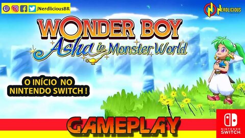 🎮 GAMEPLAY! Jogamos WONDER BOY: ASHA IN MONSTER WORLD no Nintendo Switch. Confira esta aventura!