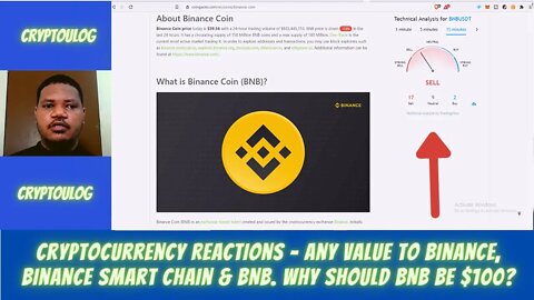 Cryptocurrency Reactions - Any Value To Binance, Binance Smart Chain & BNB. Why Should BNB Be $100?