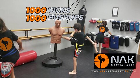 1000 kicks and 1000 push ups