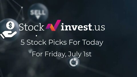 Top 5 Stocks to TRADE Today! (1st of June)