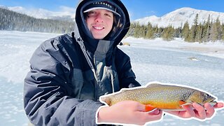 Catching Big Fat Colorado Brook Trout on Sticks That We Made Into Fishing Rods!