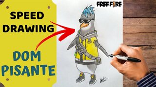 SPEED DRAWING DOM PISANTE |🔥 Free Fire 🔥