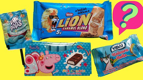 Unpacking Sweets! Unicorn Lion and Peppa Pig chocolate I Yummy Lollipops ASMR