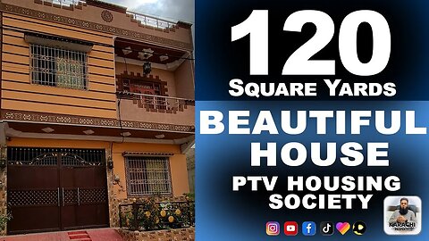 Double Storey 120 Square Yards House for Sale in PTV Society Near Jamia tur Rasheed (Ahsanabad)