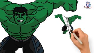 How To Draw Hulk Marvel - Easy Art Tutorial