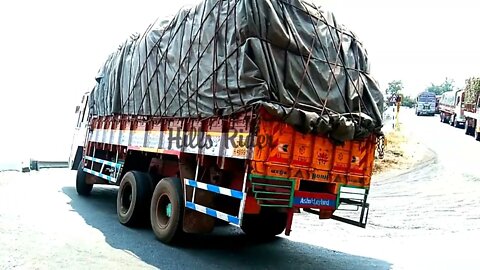 Heavy Load Truck 10 Wheels Lorry Hairpin Bend Turning Dhimbam Hills Road hills UK07 rider