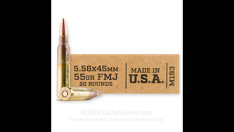 1000 Rounds Winchester Ammunition 5.56x45mm NATO 55 Grain M193 Full Metal Jacket