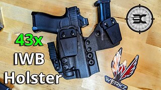 Glock 43x mos light bearing iwb holster