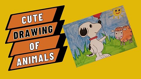 Cute Animal Drawings Tutorial | Pet Animal Drawing And Colour | Cute Drawings