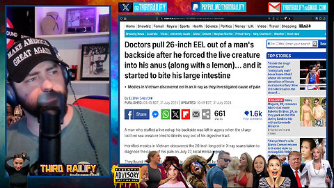 Doctors pull 26 inch EEL out of a man's bottom after he forced the live creature into his anus