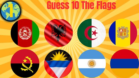Guess The Country Flags By Flag Quiz | Hard Challenge | Guess in 10 sec