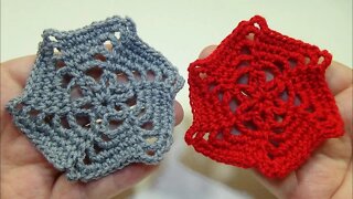 crochet spiral hexagon free pattern tutorial for beginners