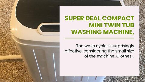 SUPER DEAL Compact Mini Twin Tub Washing Machine, Portable Laundry Washer w/Wash and Spin Cycle...