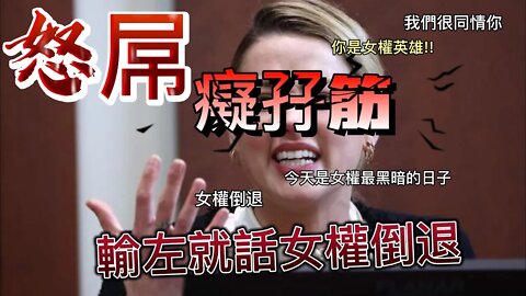 怒屌Amber Heard謊話連篇仲要拉女權落水,癡孖筋咁都仲有傻仔攬,D人個腦係咪裝屎?