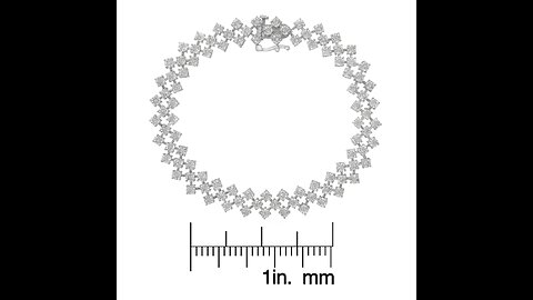 .925 Sterling Silver Diamond Illusion-Set Miracle Plate Tennis Bracelet (I-J Color, I3 Clarity)...
