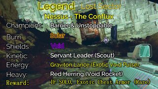 Destiny 2 Legend Lost Sector: Nessus - The Conflux 5-28-22