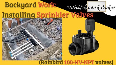 Backyard Work: Installing Sprinkler Valves (Rainbird 100-HV-NPT valves)