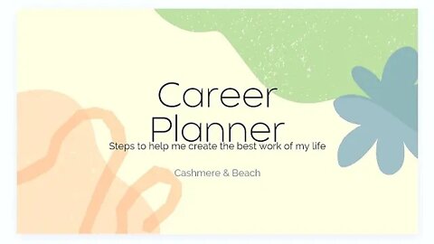 Career Planning Template #bulletjournal #planning