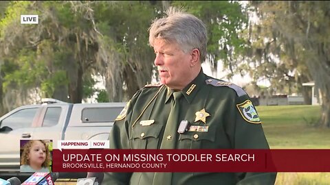 Hernando Sheriff's Office Press Conference | Search continues for missing 2-year-old in Brooksville