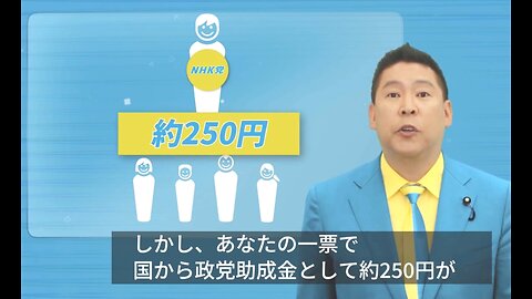 自分の１票は無駄じゃない！「２５０円の寄付です」「ＮＨＫ党：政見放送２０２２年」