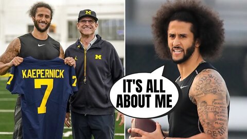Colin Kaepernick USES Michigan Football Spring Game For PR Stunt, Throws At Halftime For NFL Scouts