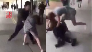 Young Lady Knocks Attacker Out In Self Defense